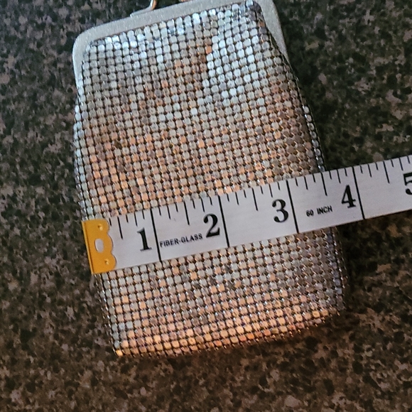 Vintage 80's Elka Silver Scaled Mesh Coin Bag - Picture 8 of 9